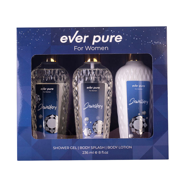 Ever Pure Jewellery Set For Women Shower Gel 236ml + Body Splash 236ml + Body Lotion 236ml